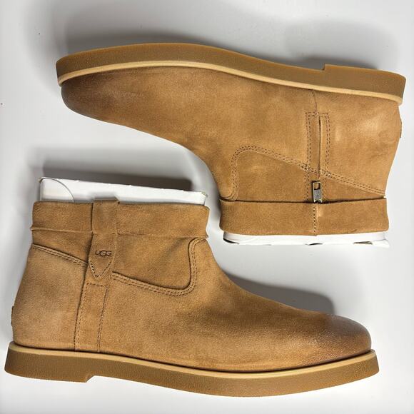 UGG Women's Josefene Cuff Suede Boots in Chestnut - Picture 7 of 9